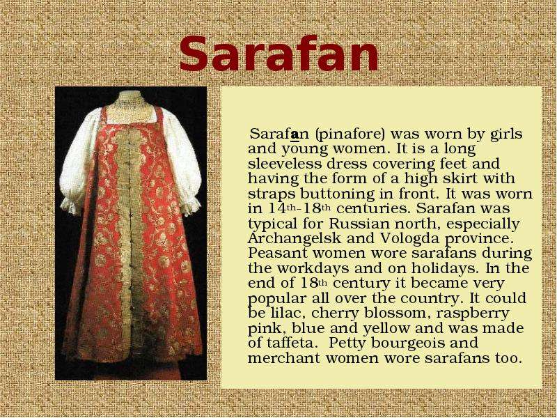 Sarafan Sarafan pinafore was