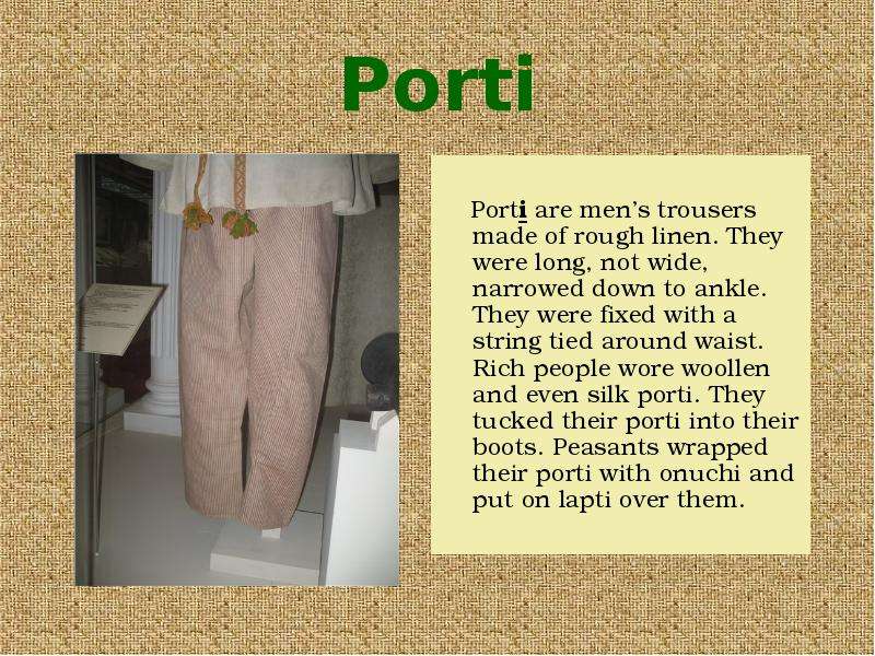 Porti Porti are men s