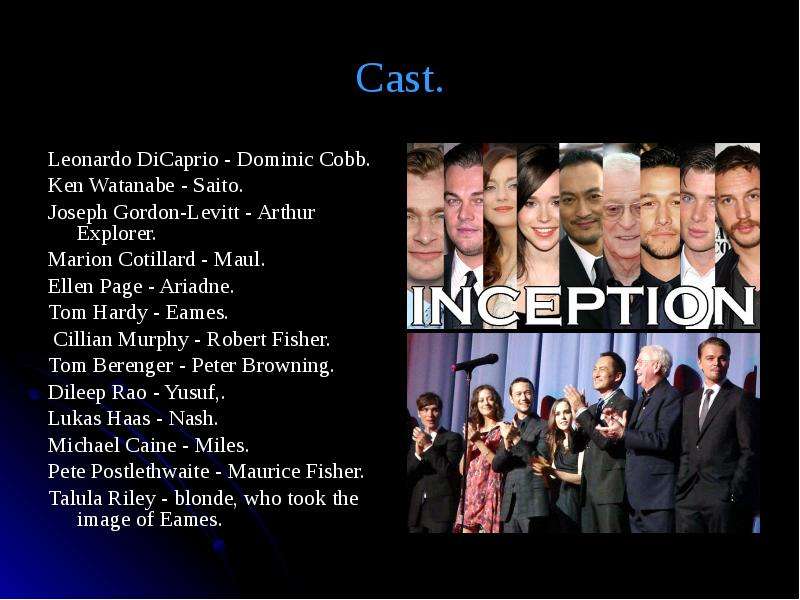 Cast. Leonardo DiCaprio -