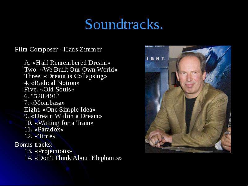 Soundtracks. Film Composer -