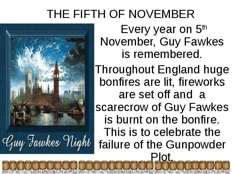 THE FIFTH OF NOVEMBER
