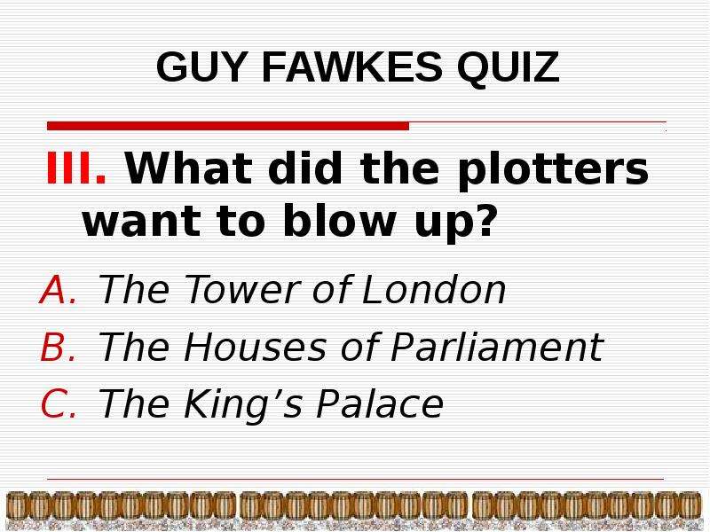 III. What did the plotters