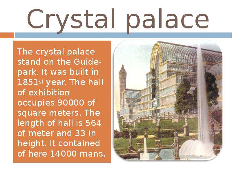 Crystal palace The crystal