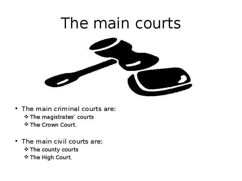The main courts The main