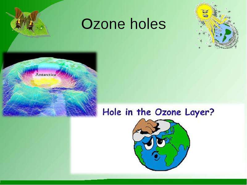 Ozone holes