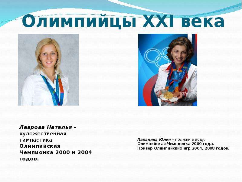 Олимпийцы XXI века Лаврова