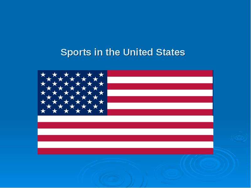 Презентация Sports in the United States