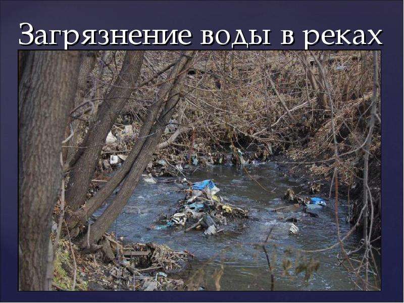 Загрязнение воды в реках
