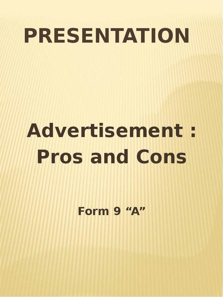 Presentation Advertisement