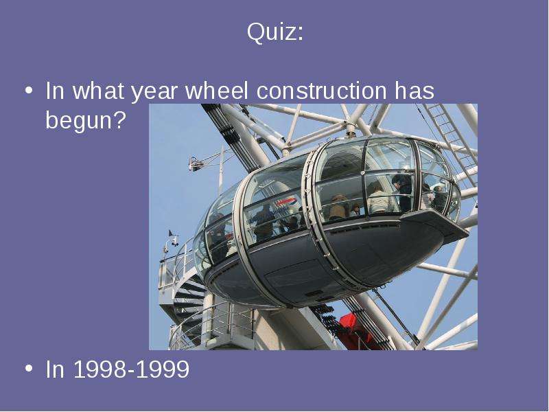 Quiz In what year wheel