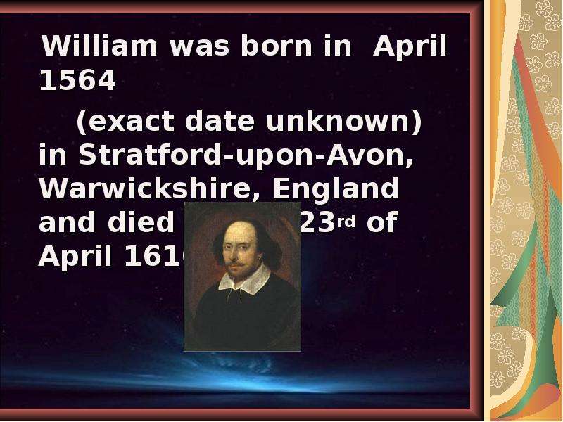 William was born in April