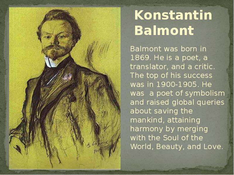 Konstantin Balmont Balmont