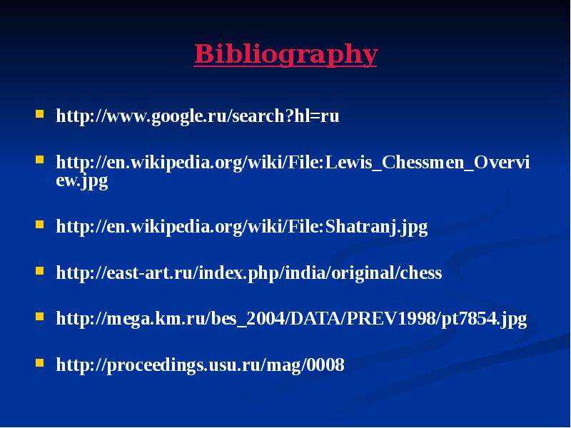 Bibliography http
