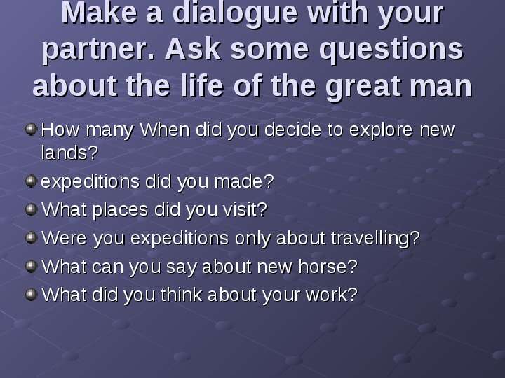 Make a dialogue with your