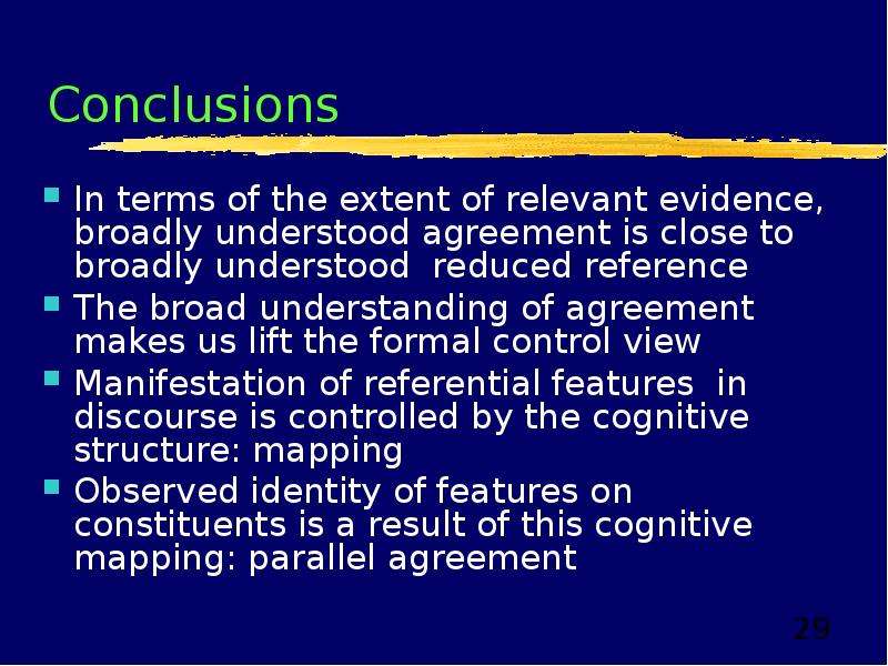Conclusions In terms of the