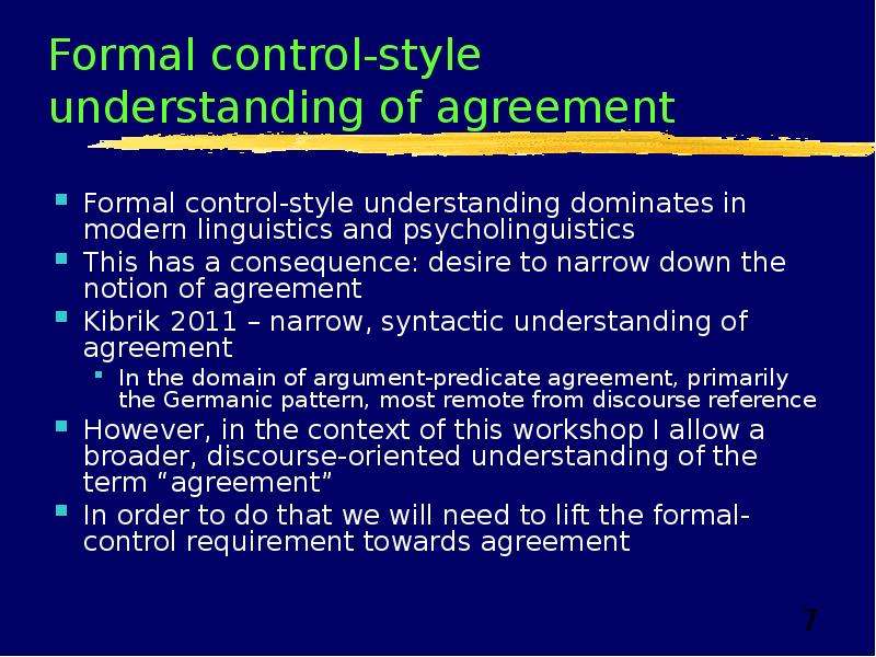 Formal control-style