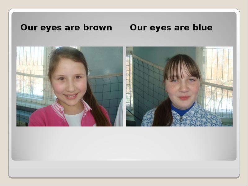 Our eyes are brown