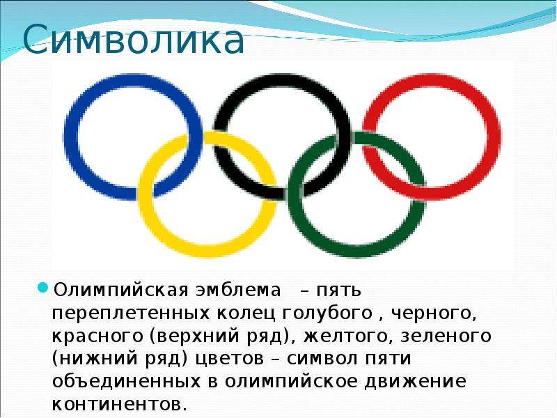 Символика Олимпийская эмблема