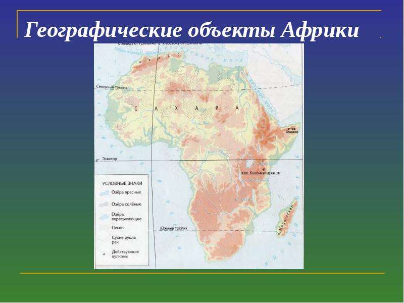 Географические объекты Африки