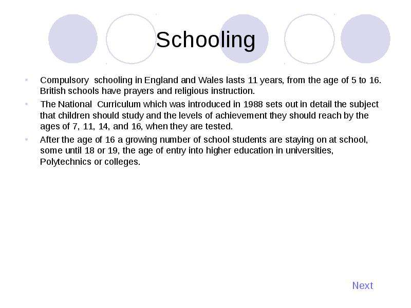 Schooling Compulsory
