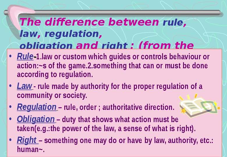 The difference between rule,