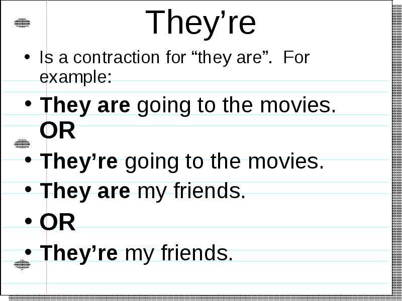 They re Is a contraction for