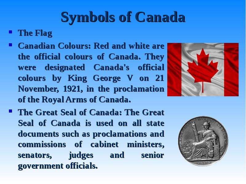 Symbols of Canada The Flag