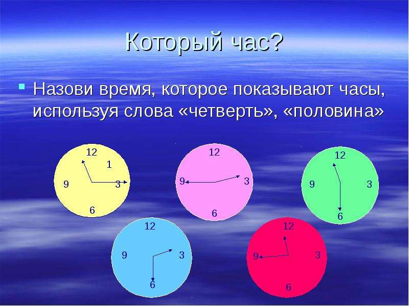 Который час? Назови время,