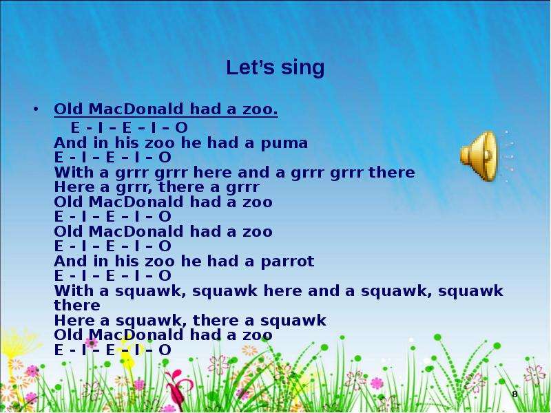 Let s sing Old MacDonald had