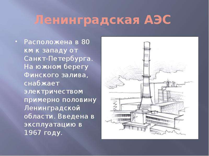 Ленинградская АЭС Расположена