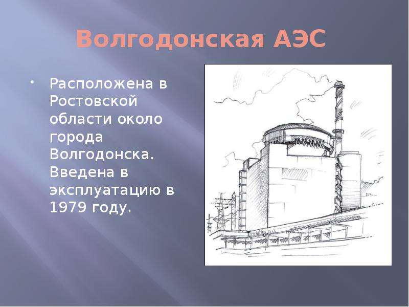 Волгодонская АЭС Расположена