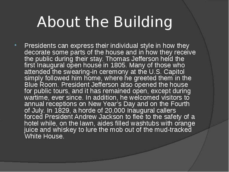 About the Building Presidents