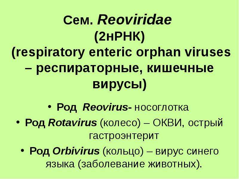 Сем. Reoviridae нРНК