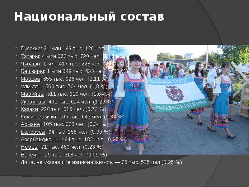Национальный состав Русские