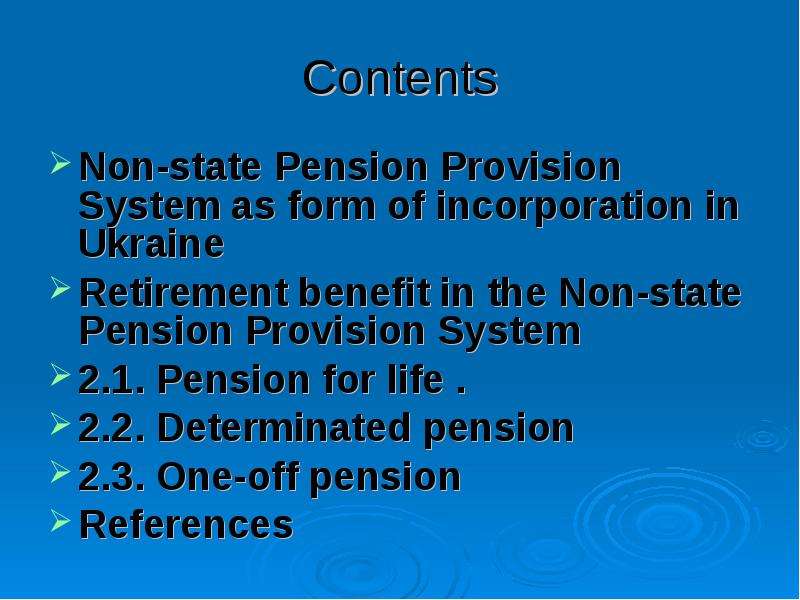 Contents Non-state Pension
