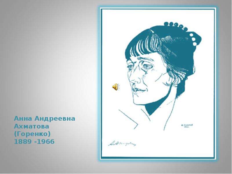 Презентация Анна Андреевна Ахматова (Горенко) 1889 -1966