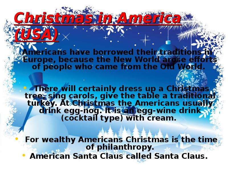 Christmas in America USA