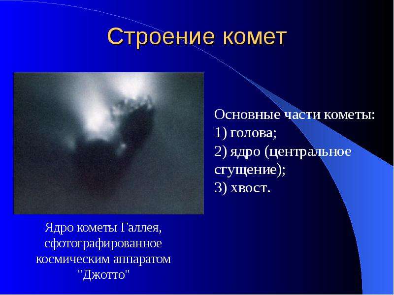 Строение комет