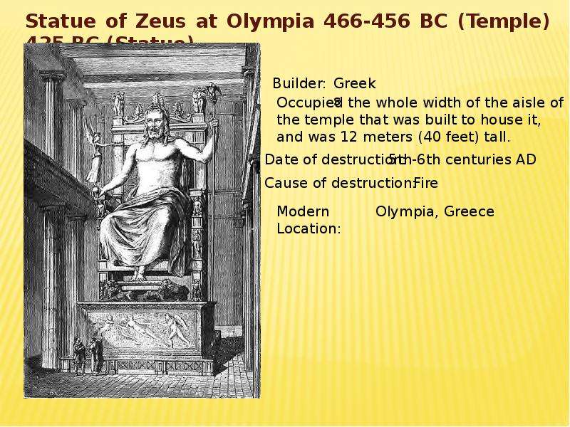 Statue of Zeus at Olympia -