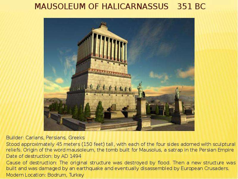 Mausoleum of Halicarnassus BC