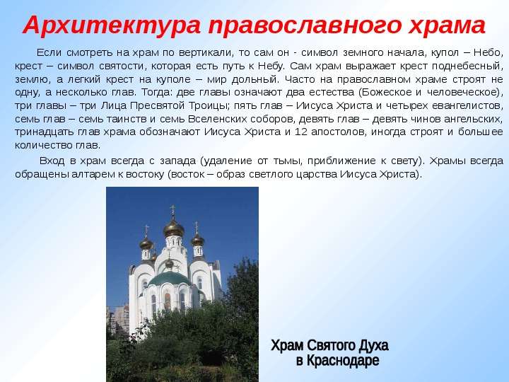Архитектура православного
