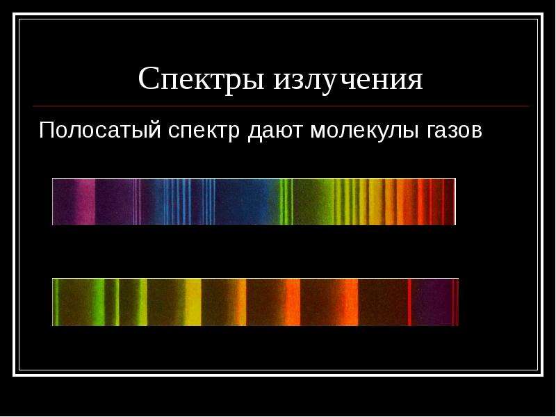 Спектры излучения Полосатый