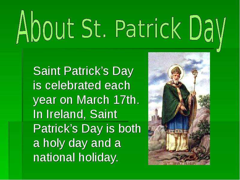Saint Patrick s Day is