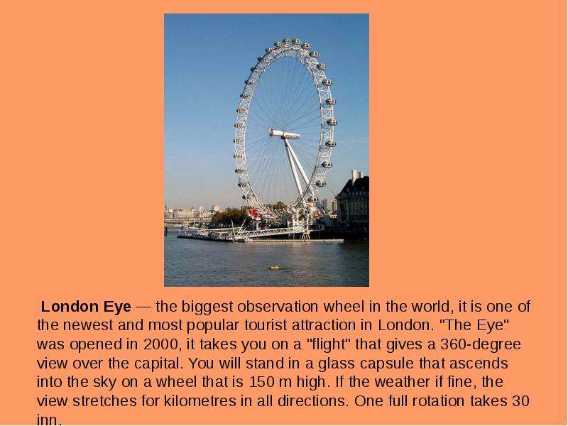 London Eye the biggest