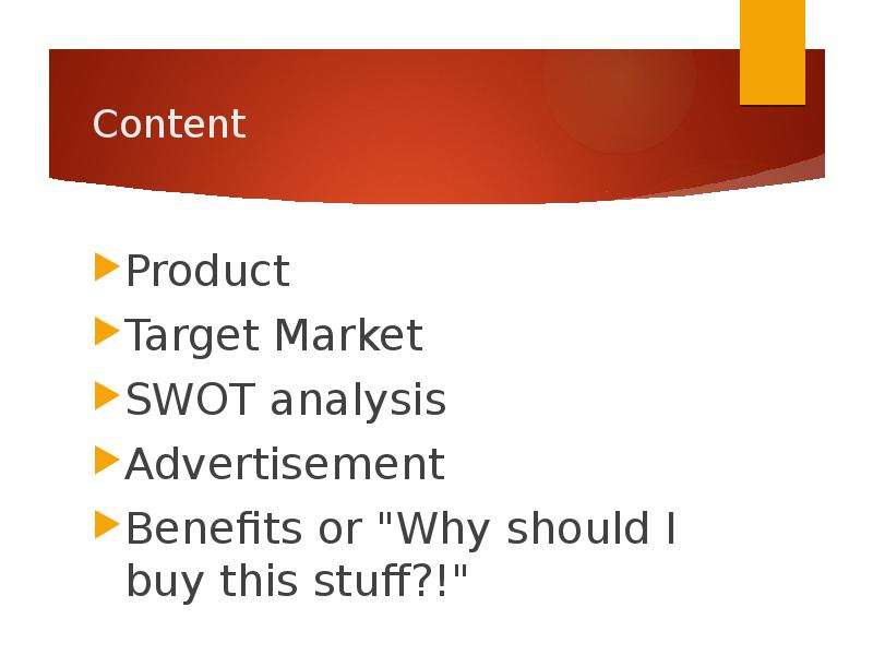 Content Product Target Market