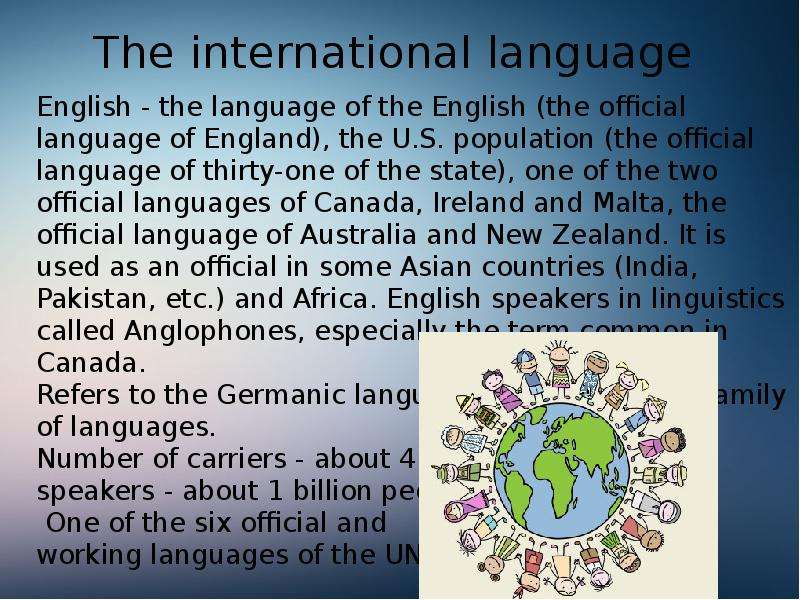 The international language