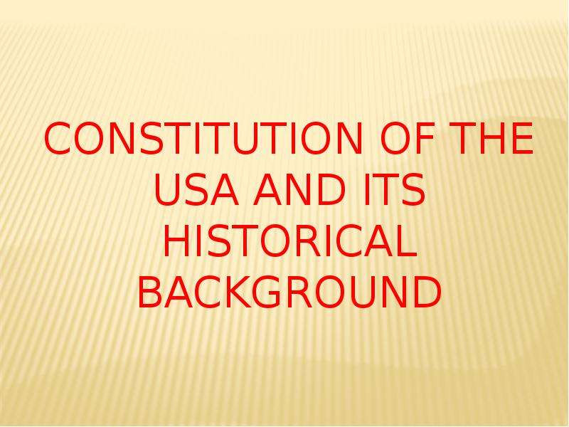 Constitution of the USA and