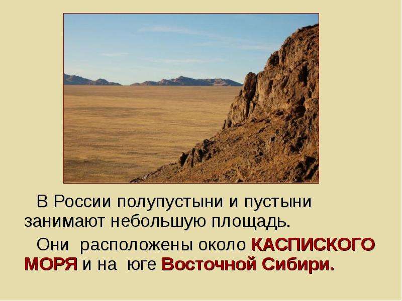 В России полупустыни и