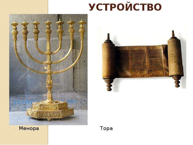 Устройство синагоги Менора