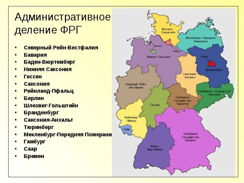 Административное деление ФРГ